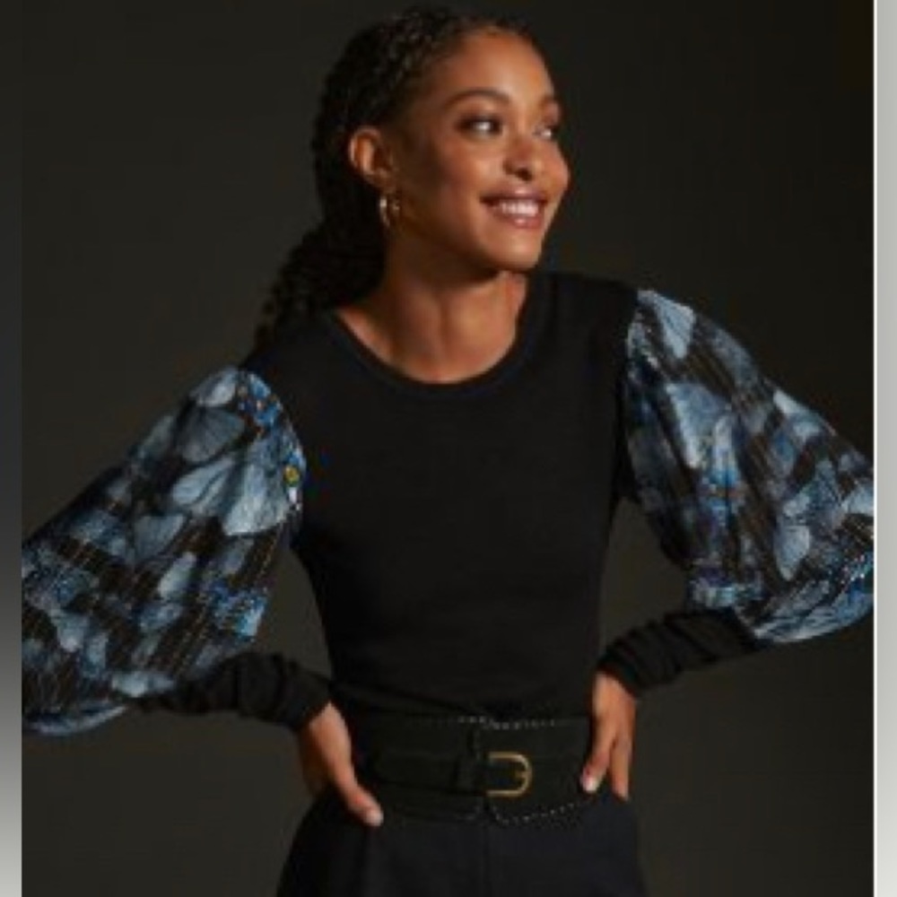 Statement sleeve sweater.